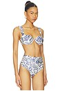 view 2 of 4 Anniston Ruched Cup Bikini Top in Blueberry