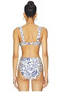 view 3 of 4 Anniston Ruched Cup Bikini Top in Blueberry
