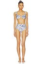 view 4 of 4 Anniston Ruched Cup Bikini Top in Blueberry