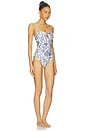 view 3 of 5 Ottilie Strapless One Piece in Blueberry