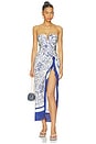 view 5 of 5 Ottilie Strapless One Piece in Blueberry
