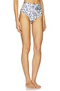 view 2 of 4 Teya High Waisted Bikini Bottom in Blueberry