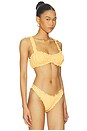 view 2 of 4 Evander Ruched Bikini Top in Mango