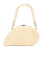 view 1 of 6 Bridget Raffia Oyster Shell Clutch in Raffia