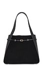 view 1 of 4 Cleo Suede Tote Bag in Black