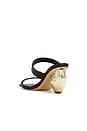 view 3 of 5 Marion Metallic Leather Shell Heel in Black & Gold