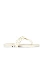 view 1 of 5 Elin Natural Shell Beaded Thong Sandal in Alabaster
