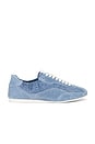 view 1 of 6 Georgie Elasticized Denim Leather Sneaker in Denim