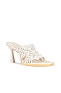 view 2 of 5 Theo Lattice Mule Heeled Sandals in Ivory White