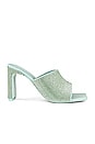 view 1 of 5 Asia Crystal Mule Heeled Sandals in Seafoam
