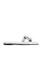 view 1 of 5 Monogram Flat Slide in Silver