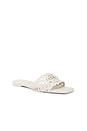 view 2 of 5 Dion Woven Leather Flat Sandal in Cream