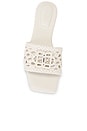 view 4 of 5 Dion Woven Leather Flat Sandal in Cream