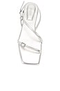 view 4 of 5 Carey Metallic Strappy Flat Sandal in Silver