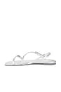 view 5 of 5 Carey Metallic Strappy Flat Sandal in Silver