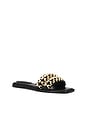 view 2 of 5 Faye Beaded Leather Flat Slide in Black