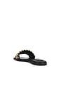 view 3 of 5 Faye Beaded Leather Flat Slide in Black