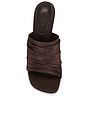 view 4 of 5 Shadow Mule Satin Sandal in Cacao