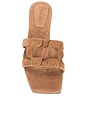 view 4 of 5 Monogram Suede Flat Slide in Camel