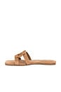 view 5 of 5 Monogram Suede Flat Slide in Camel