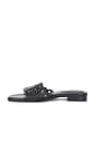 view 5 of 5 Mccall Laser Cut Leather Flat Slide in Black