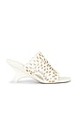 view 1 of 5 Shadow Mule Laser Cut Leather Sandal in Cream