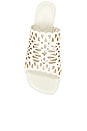 view 4 of 5 Shadow Mule Laser Cut Leather Sandal in Cream