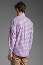 view 4 of 7 Bailey Gingham Shirt en Navy/Red in Navy & Red