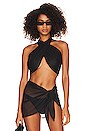 view 1 of 4 Anya Wrap Bikini Top in Noir