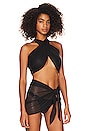 view 2 of 4 Anya Wrap Bikini Top in Noir