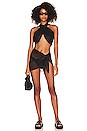 view 4 of 4 Anya Wrap Bikini Top in Noir