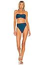 view 4 of 4 Incline Bikini Bottom in Teal Sheen