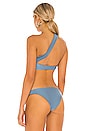 view 3 of 4 Halo Bikini Top in Blue Sheen