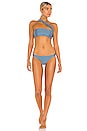 view 4 of 4 Halo Bikini Top in Blue Sheen