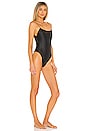 view 2 of 3 Micro Trophy One Piece Bikini in Black Leather