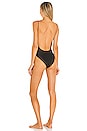 view 3 of 3 Micro Trophy One Piece Bikini in Black Leather