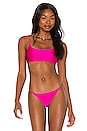 view 1 of 4 Muse Scoop Bikini Top in Fuchsia Sheen