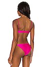view 3 of 4 Muse Scoop Bikini Top in Fuchsia Sheen