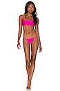 view 4 of 4 Muse Scoop Bikini Top in Fuchsia Sheen