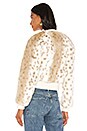 view 4 of 5 Love Me Faux Fur Bomber Jacket in Ivory Snow Leopard