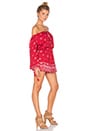 view 2 of 3 Fuego Romper in Red Robe Print