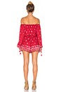 view 3 of 3 Fuego Romper in Red Robe Print