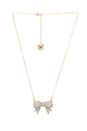 view 1 of 3 Pave Bow Necklace in Gold