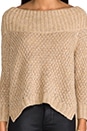 view 6 of 7 Waffle Stitch Pullover Sweater in Bronze Sand