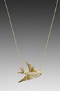 view 1 of 4 Pave Bird Necklace in Gold