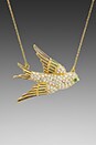 view 2 of 4 Pave Bird Necklace in Gold