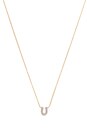 view 1 of 3 Charm Minis Pave Horseshoe Necklace in Gold