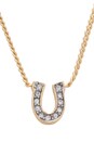 view 2 of 3 Charm Minis Pave Horseshoe Necklace in Gold