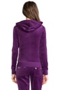 view 3 of 4 Sweat glissière à capuche J Bling à longues manches en velours in Jeweled Plum