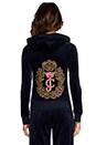 view 4 of 5 Crown Cameo Velour Hoodie in Regal